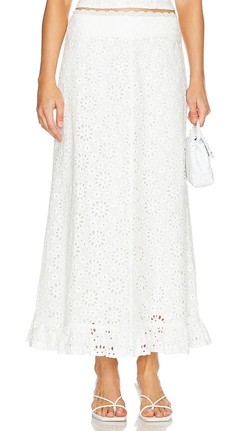 Tularosa Elaine Maxi Skirt in White Cover