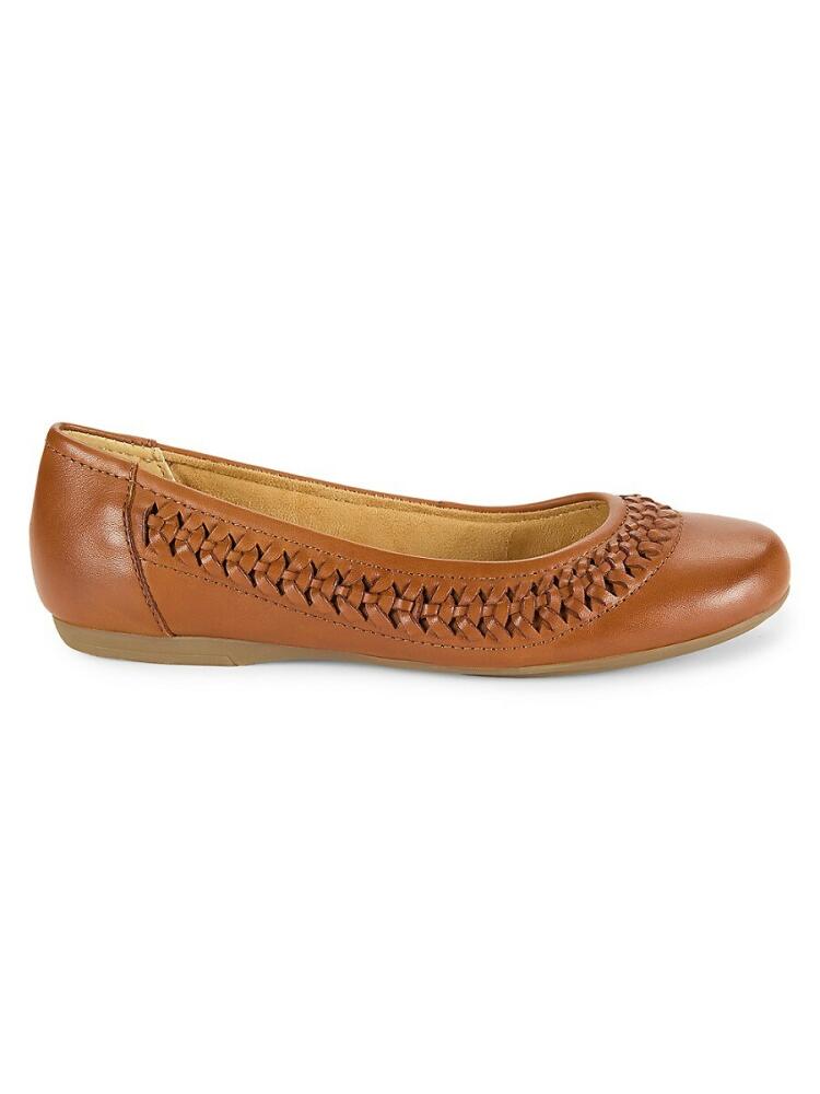 Earth Women's Etjett Leather Flat Pumps - Medium Brown Cover