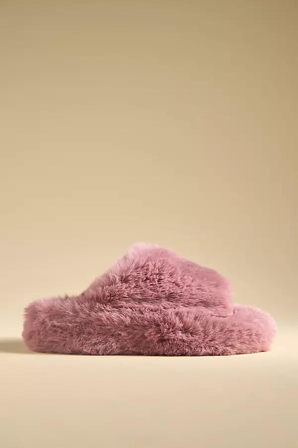 Maeve Fuzzy Platform Slippers Cover