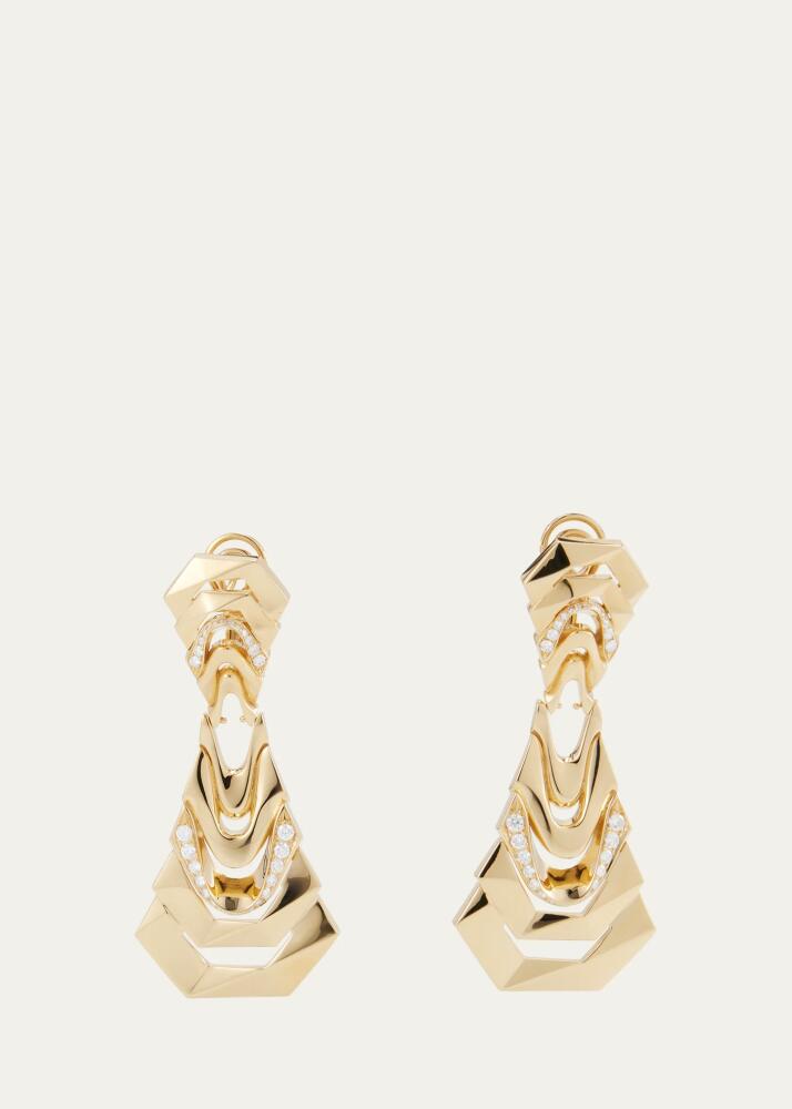 Dries Criel 18k Yellow Gold Diamond White Crow Earrings Cover