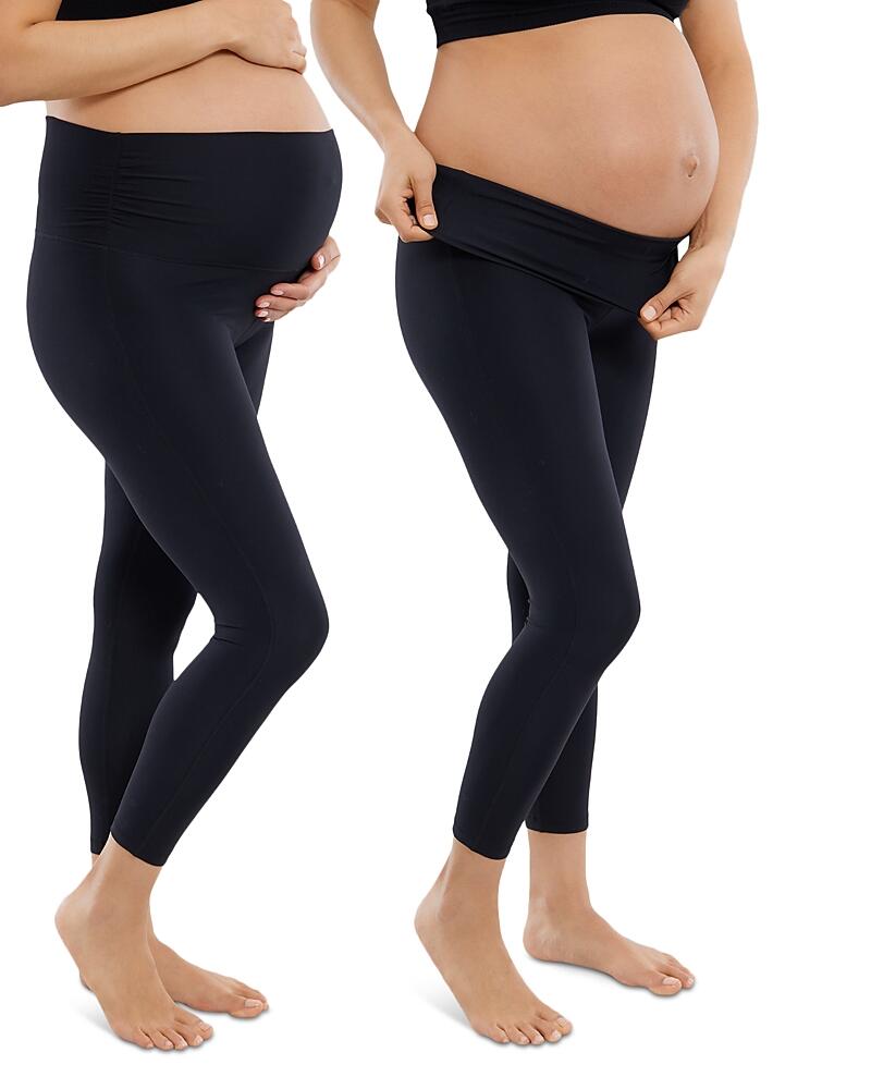 Ingrid & Isabel Fold-Down Active Leggings, Set of 2 Cover