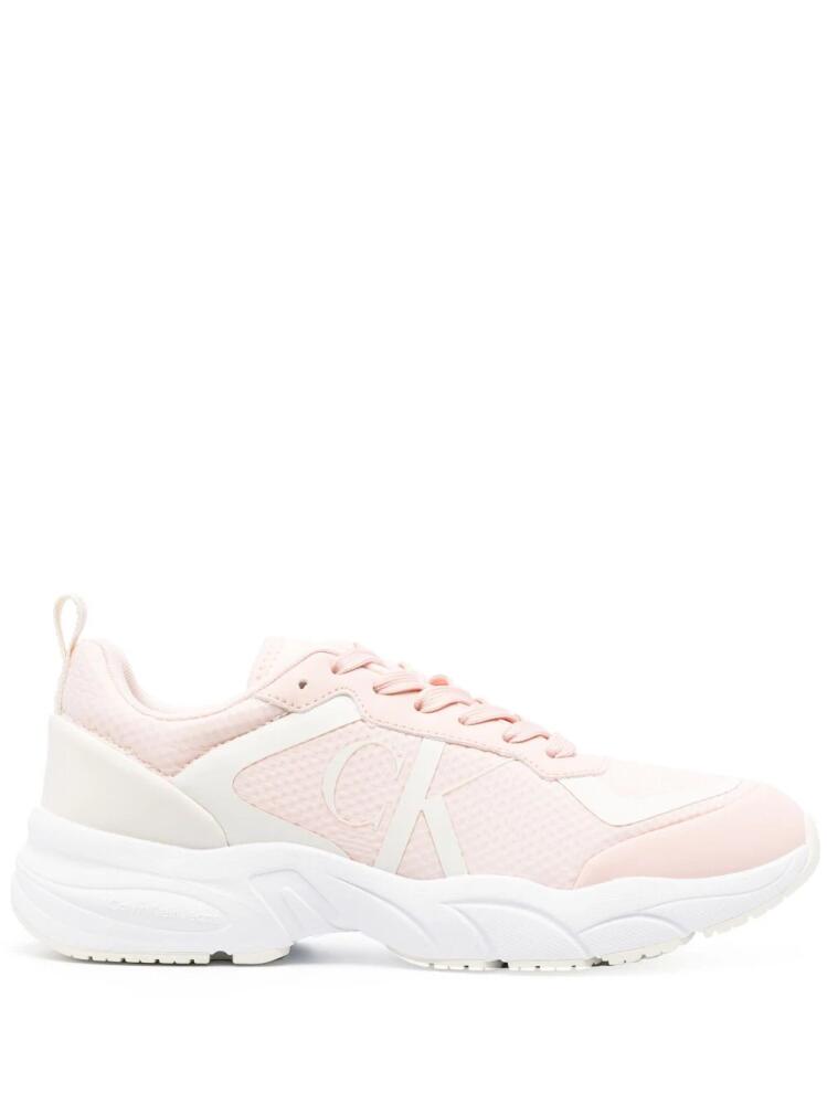 Calvin Klein Jeans logo-print low-top sneakers - Pink Cover