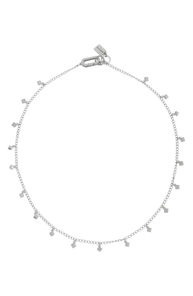 AllSaints Pyramid Charm Collar Necklace in Silver Cover