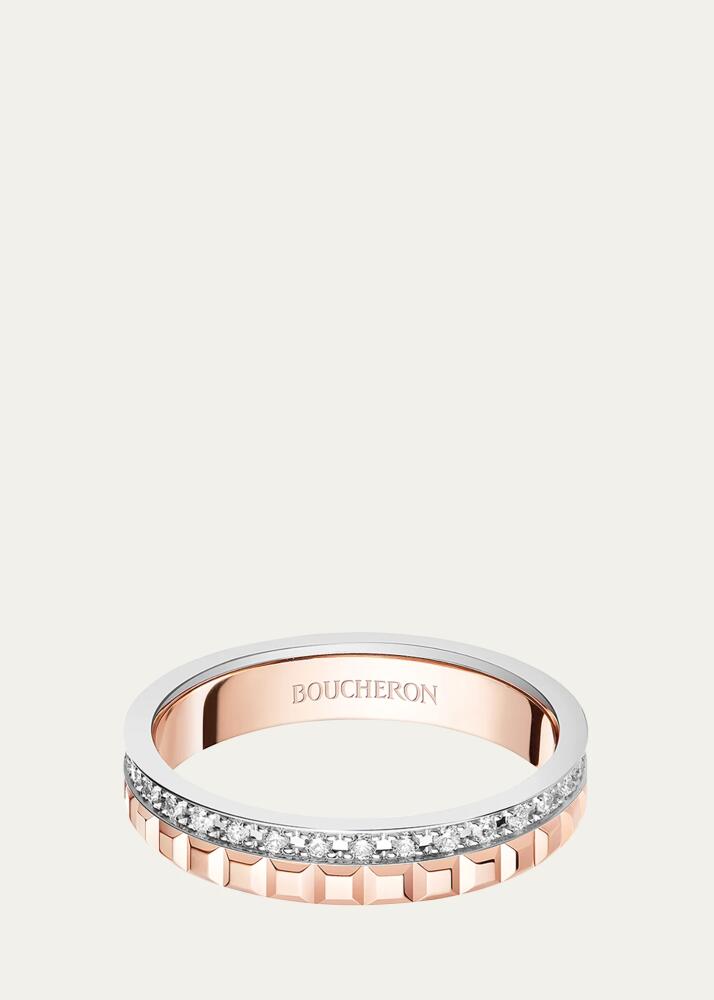 Boucheron Rose Gold and White Gold Quatre Diamond Ring Cover