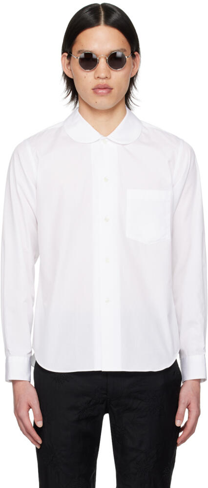 Black Comme des Garçons White Peter Pan Collar Shirt Cover