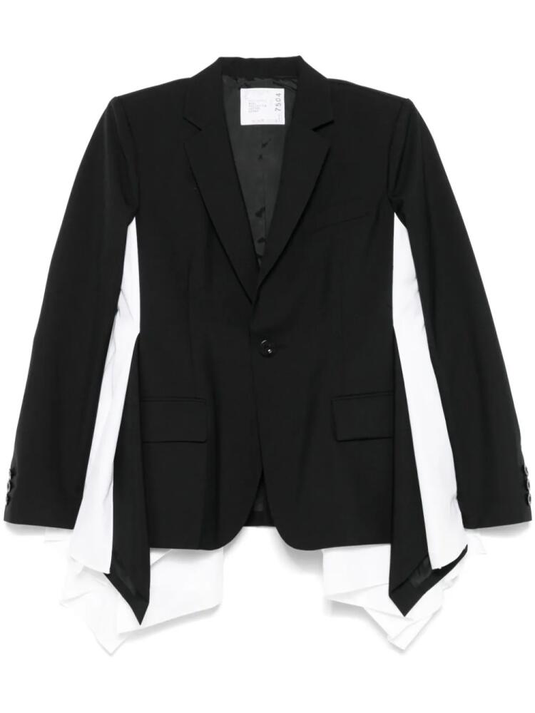 sacai panel-detail blazer - Black Cover