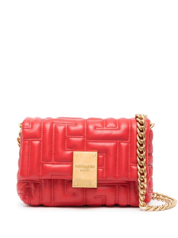 Balmain logo-detail leather crossbody bag - Red Cover