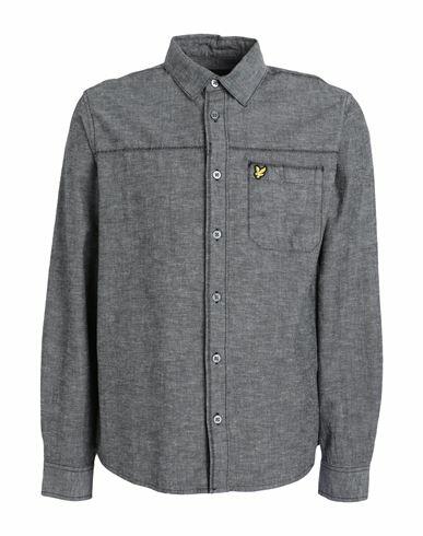 Lyle & Scott Man Shirt Grey Cotton, Linen Cover