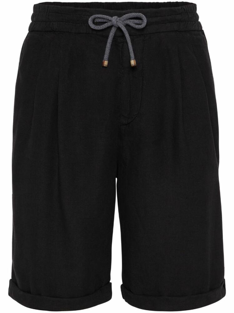 Brunello Cucinelli drawstring track shorts - Black Cover