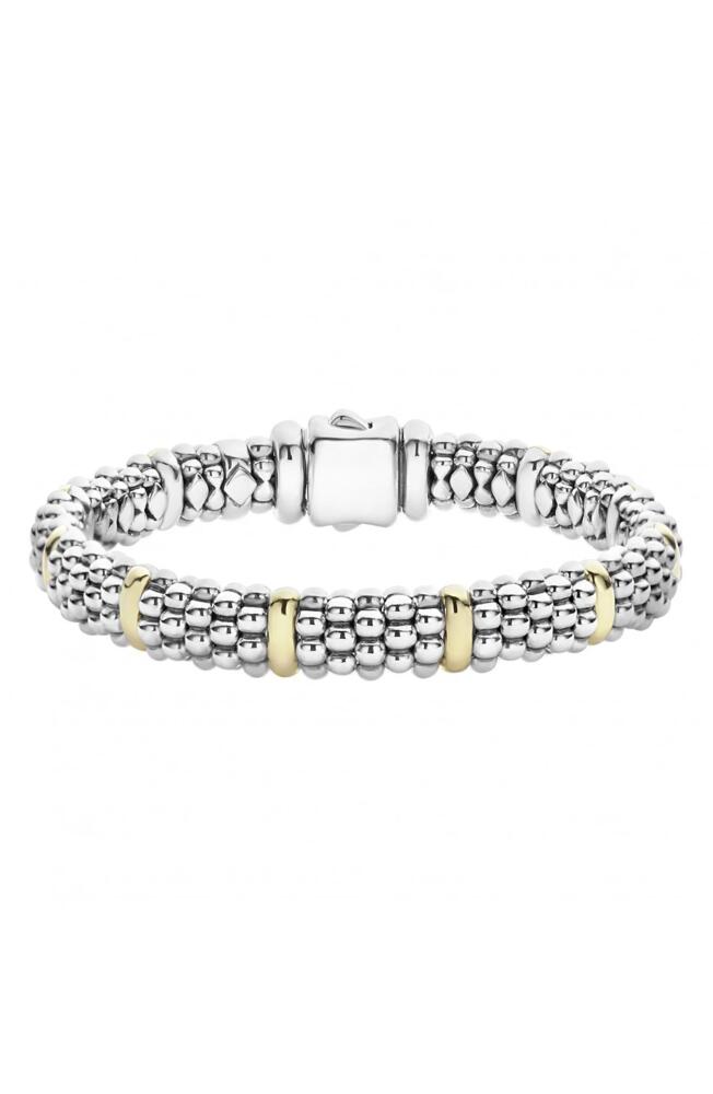 LAGOS Oval Rope Caviar Bracelet in Silver/Gold Cover