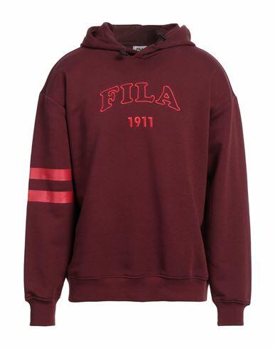 Fila Man Sweatshirt Burgundy Cotton, Polyester Cover