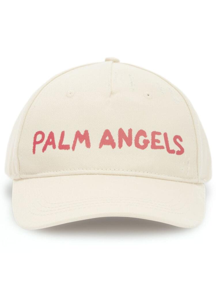 Palm Angels logo-print baseball cap - White Cover