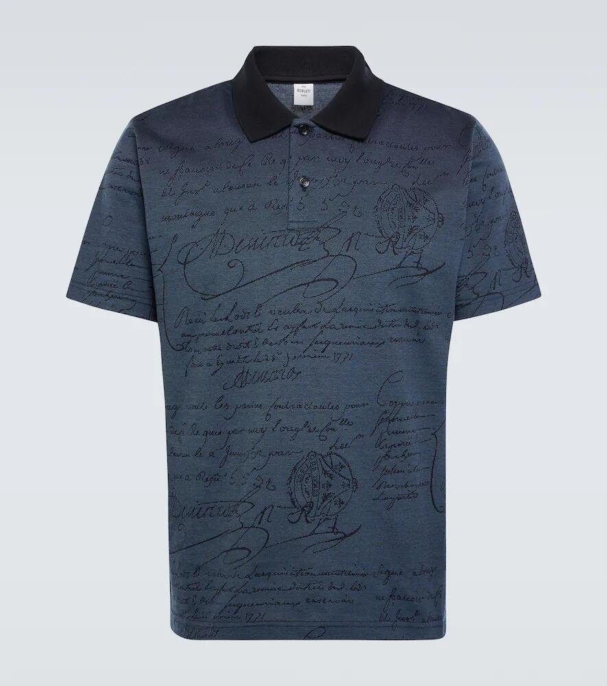 Berluti Scritto cotton piqué polo shirt Cover