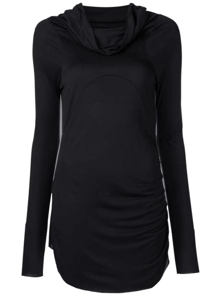 Uma | Raquel Davidowicz draped long-sleeve top - Black Cover