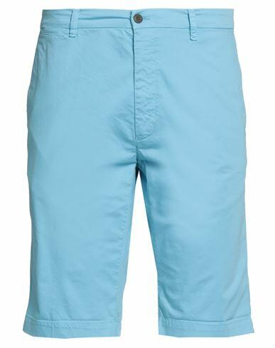 Mason's Man Shorts & Bermuda Shorts Azure Cotton, Elastane Cover