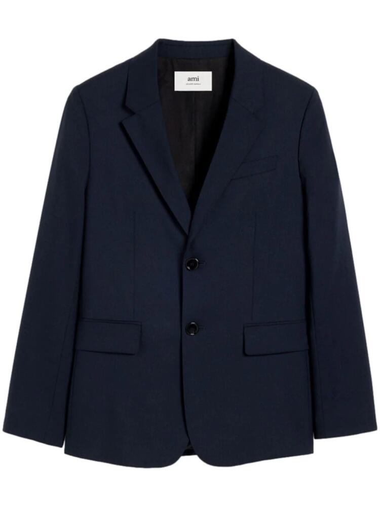 AMI Paris single breasted wool blazer - Blue Cover