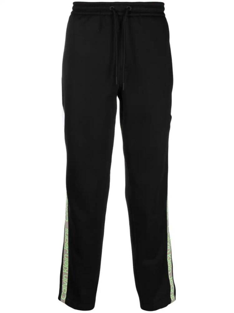 Calvin Klein Jeans logo-tape jersey track pants - Black Cover