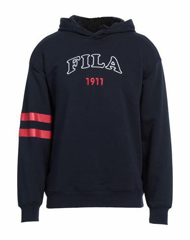 Fila Man Sweatshirt Navy blue Cotton, Polyester Cover