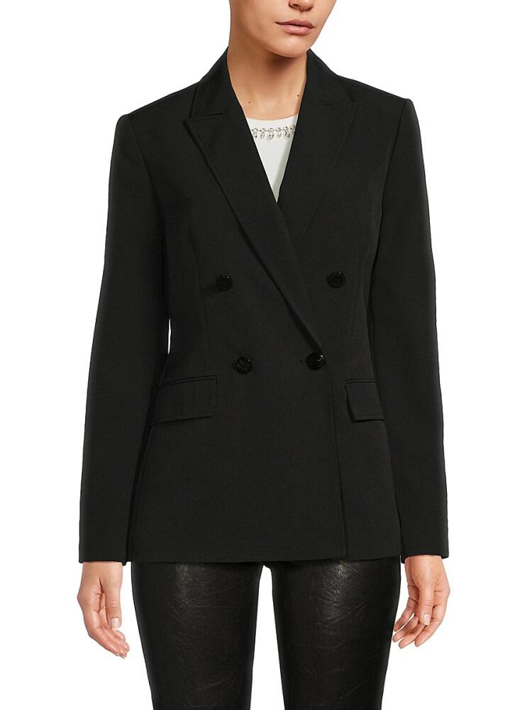 Karl Lagerfeld Paris Women's Double Breasted Blazer - Black Cover