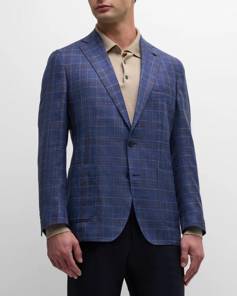 Peter Millar Men's Lowell Plaid Two-Button Sport Coat Cover