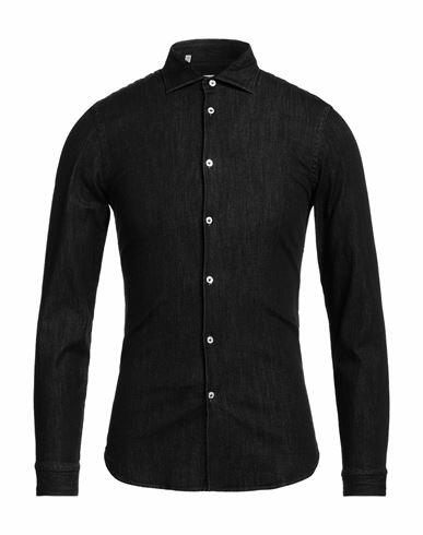 Manuel Ritz Man Shirt Black Cotton, Elastane Cover