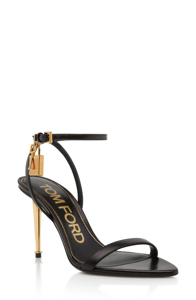 TOM FORD Padlock Naked Pointy Toe Sandal in Black Cover