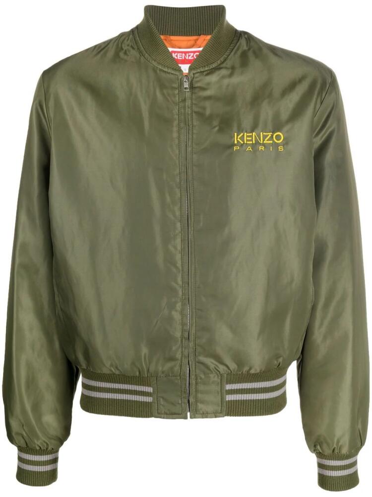 Kenzo embroidered-logo bomber jacket - Green Cover