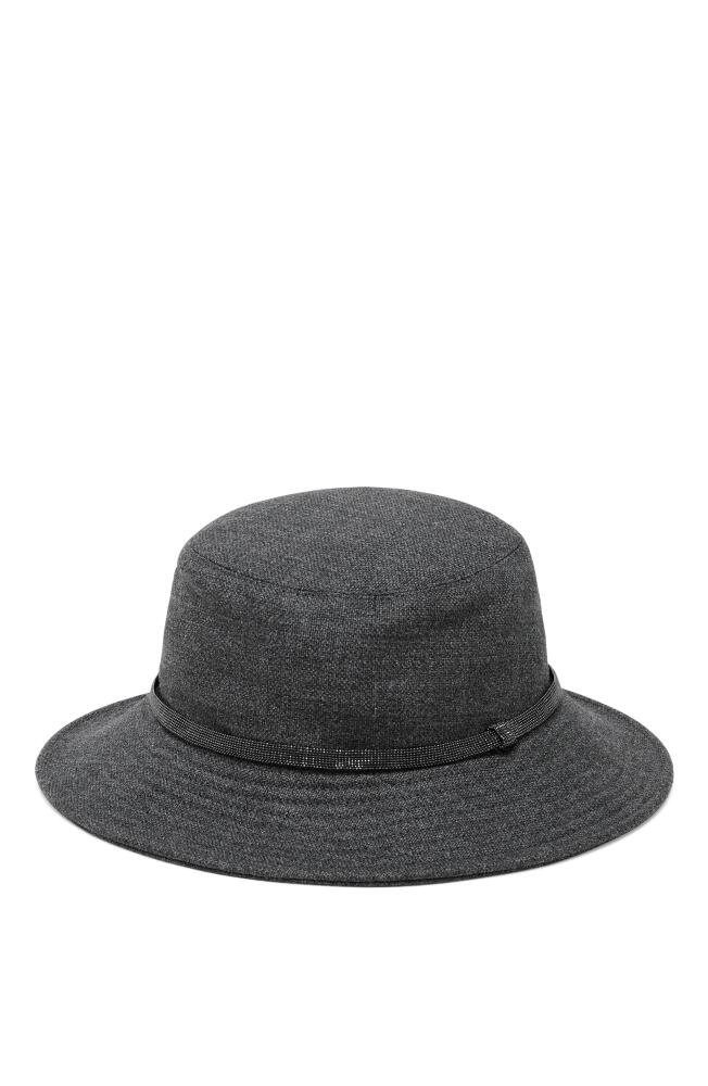 Brunello Cucinelli Bucket hat with monili in Dark Grey Cover