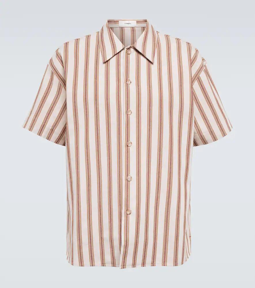 Commas Striped cotton and linen shirt Cover