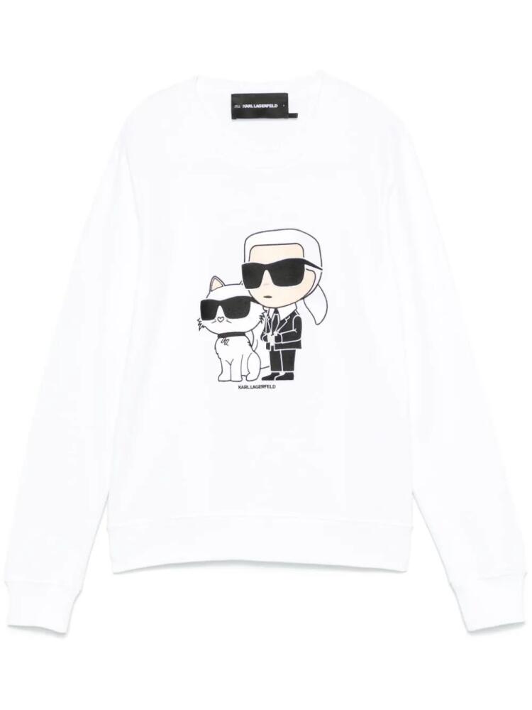 Karl Lagerfeld Ikonik Karl & Choupette sweatshirt - White Cover