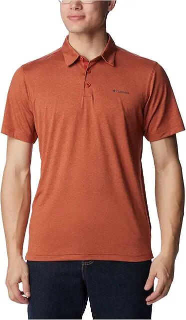 Columbia Tech Trail Polo (Warp Red Heather) Men's Short Sleeve Pullover Cover