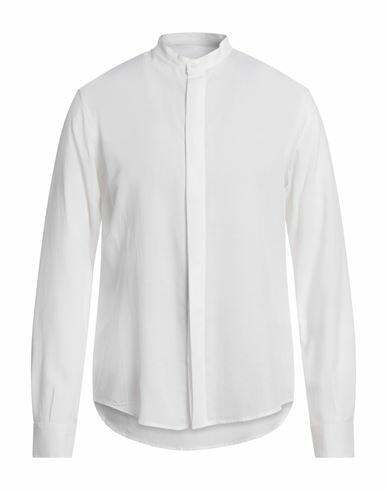 Gaëlle Paris Man Shirt White Viscose, Linen Cover