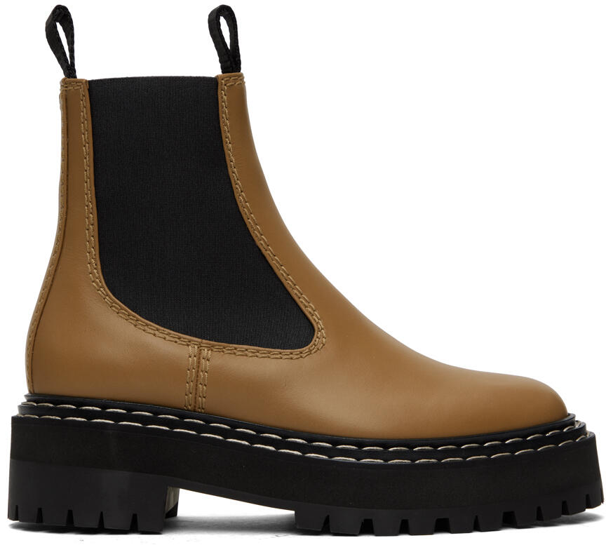 Proenza Schouler Tan Platform Chelsea Boots Cover