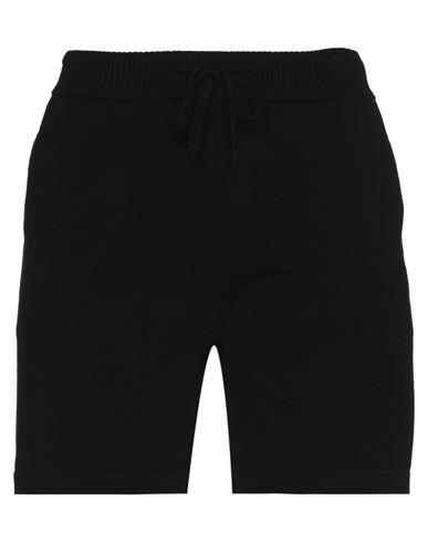 P. a.r. o.s. h. Woman Shorts & Bermuda Shorts Black Cotton Cover