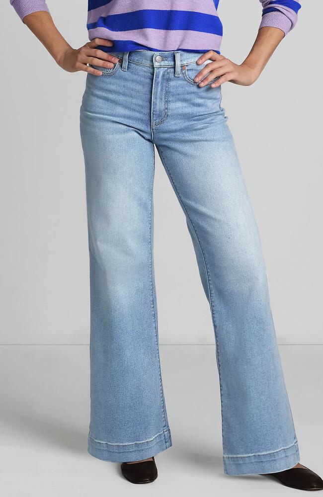 Lands' End Recover High Rise Wide Leg Blue Jeans in Arctic Indigo Cover