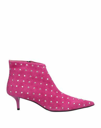 Eddy Daniele Woman Ankle boots Fuchsia Soft Leather Cover