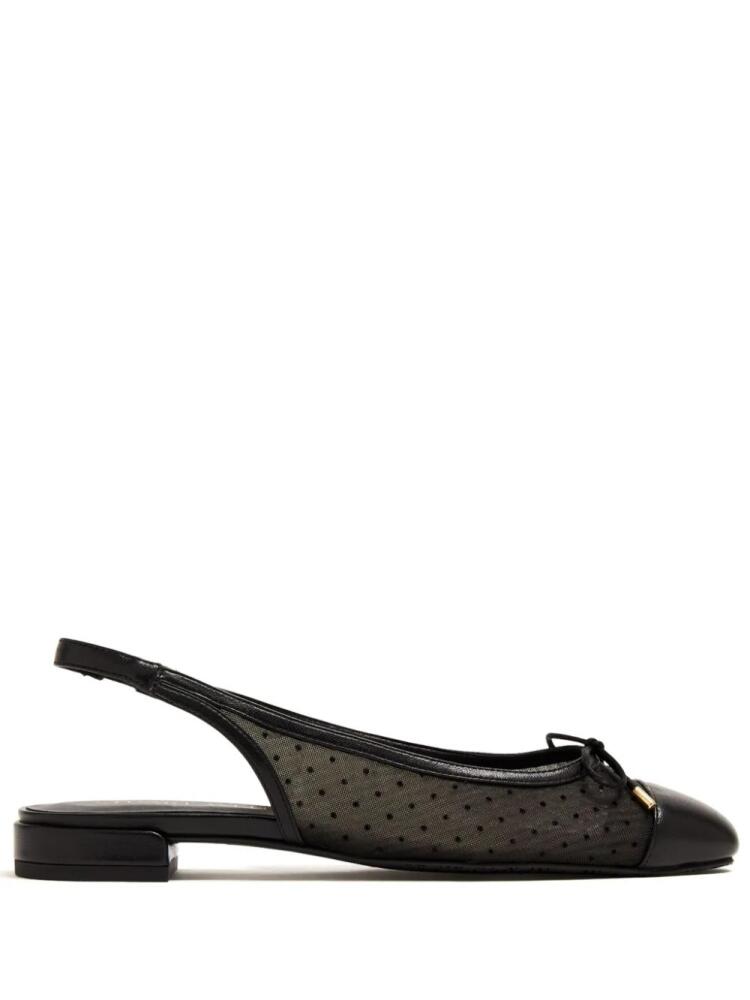 Stuart Weitzman mesh slingback ballerina shoes - Black Cover