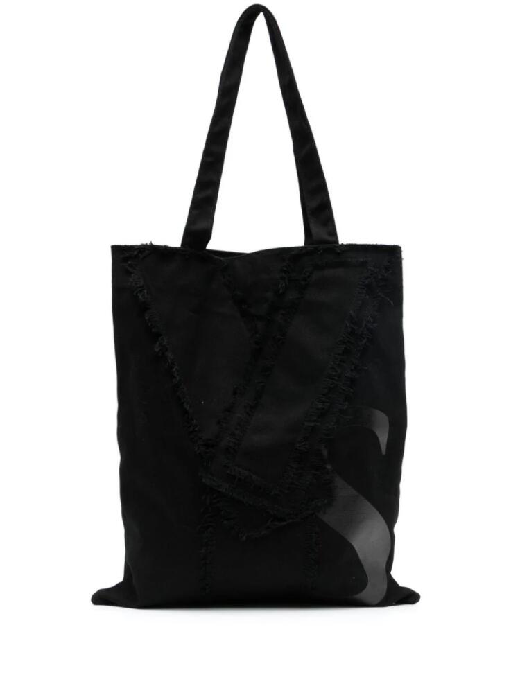 Y's Lux logo-print tote bag - Black Cover