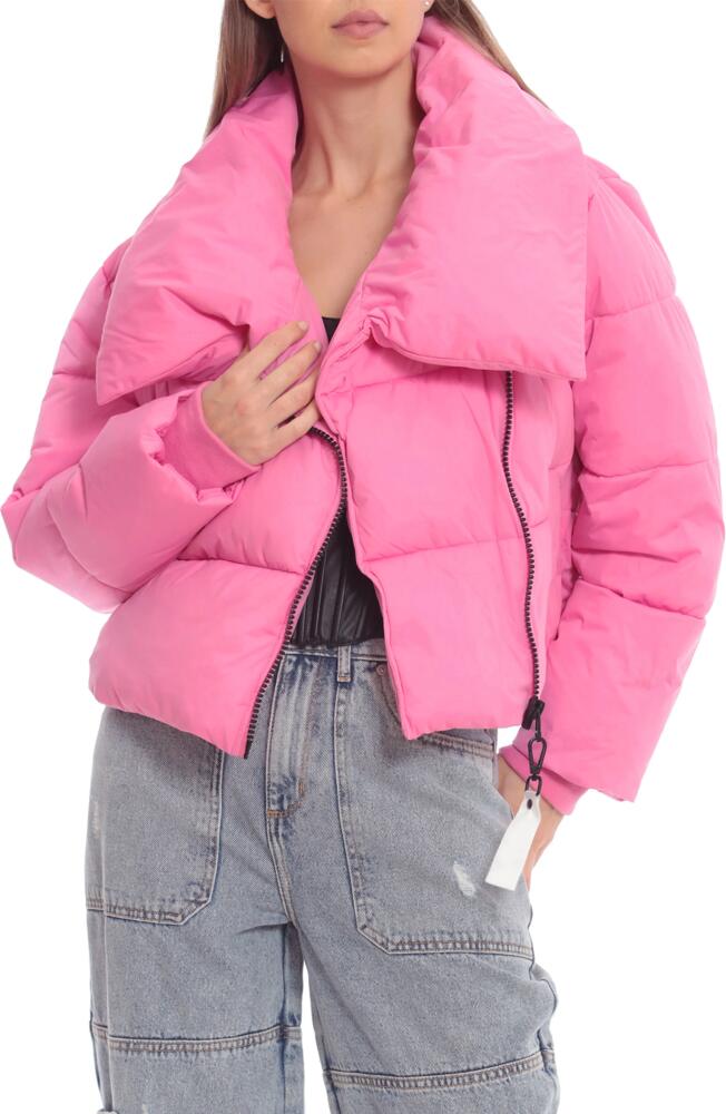 Avec Les Filles Crop Puffer Coat in Winter Pink Cover