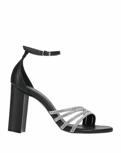 Paolo Mattei Woman Sandals Black Leather Cover