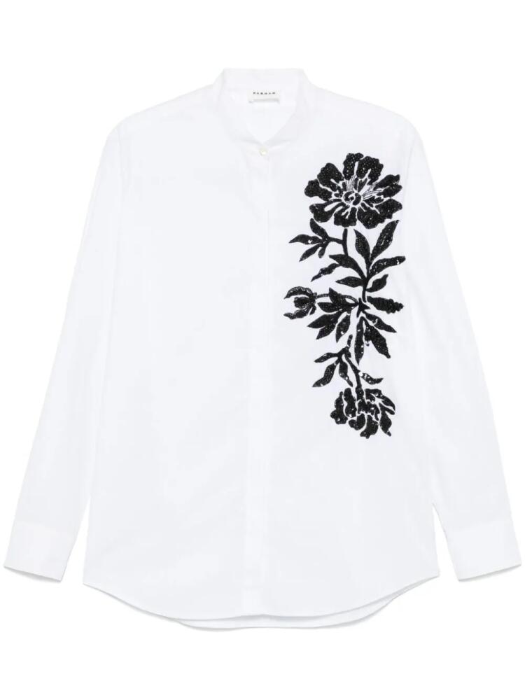 P.A.R.O.S.H. floral-embroidered shirt - White Cover