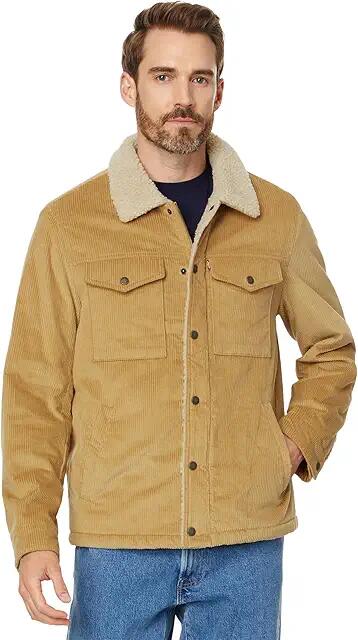 Levi's(r) Corduroy Trucker (Wide Wale) (Sand) Men's Coat Cover