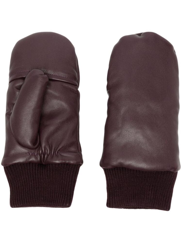 Jakke Milla smooth-grain mittens - Red Cover