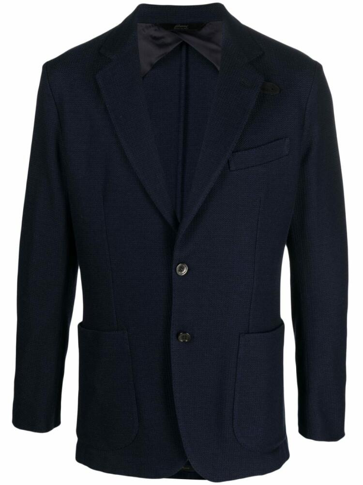 Brioni single-breasted knitted blazer - Blue Cover