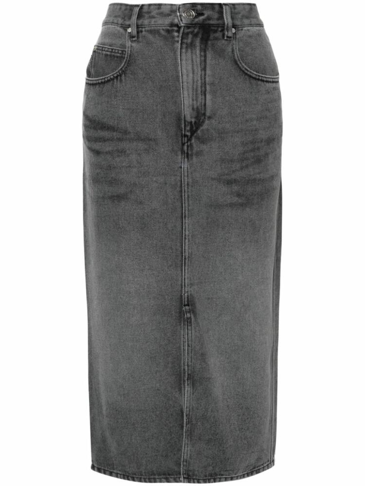 ISABEL MARANT Tilauria denin midi skirt - Grey Cover