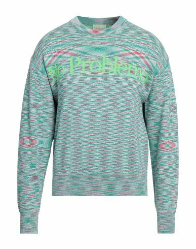 Aries Man Sweater Turquoise Cotton, Recycled cotton, Recycled polyester Cover