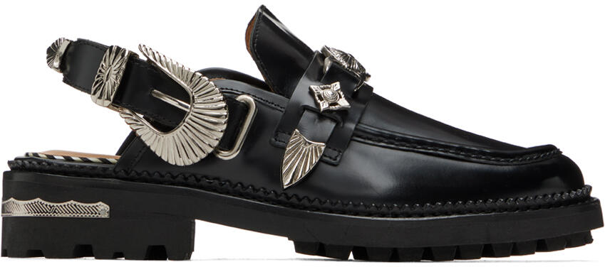 Toga Pulla Black Metal Loafers Cover