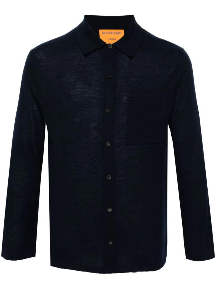 Guest In Residence Showtime cashmere shirt - Blue Cover