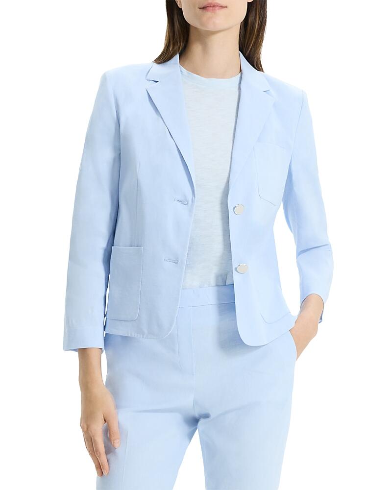 Theory Shrunken Split Cuff Two Button Blazer Cover