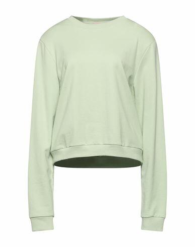 Gina Gorgeous Woman Sweatshirt Light green Cotton, Polyester, Viscose Cover